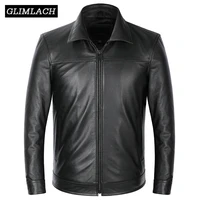 100 cow leather jacket men lapel business casual real leather cowhide jacket slim short coat genuine leather plus size 5xl male