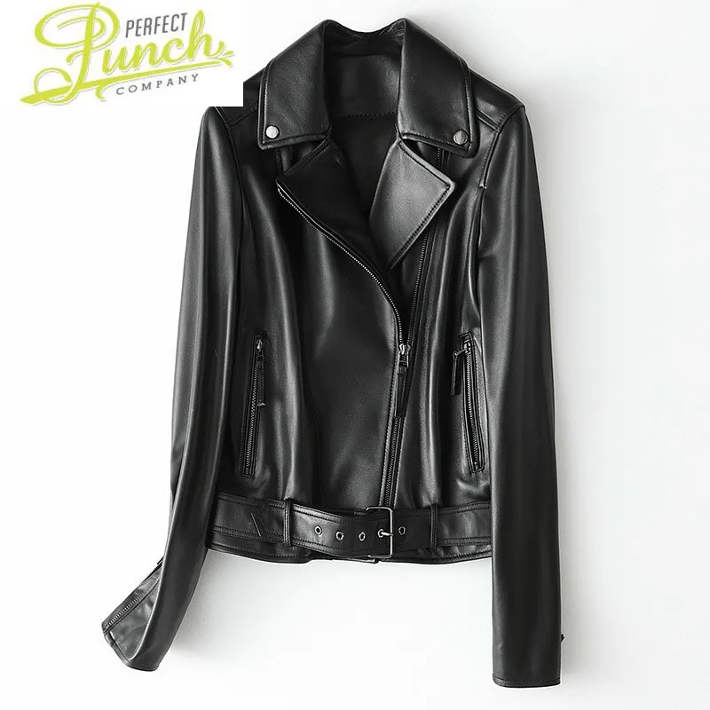 Women Ajcket Genuine Leather Clothes 2021 100% Real Sheepskin Coat Spring Autumn biker Motorcycle Jacket HQ20-YXG1981A KJ5750