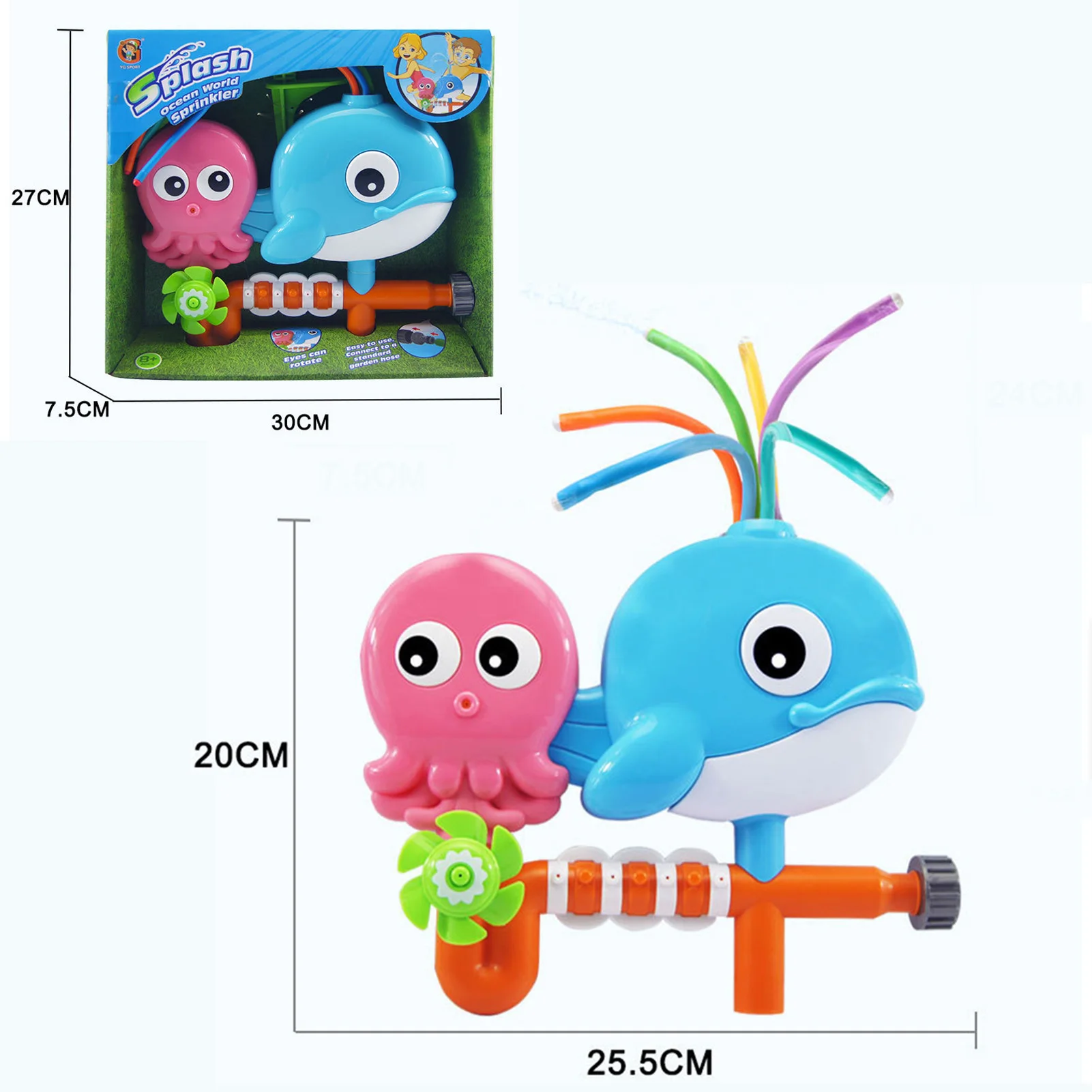 

Kids Bathroom Rotatable Water Spray Toy Cute Shower Water Spray Toy Bathroom Bath Shower Water Toy Lawn Sprinkler For Summer