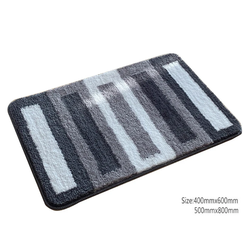 

Flocking Home Carpet Mat Household Bathroom Bathtub Absorbent Non-slip Mat Modern Simplicity Comfortable Multipurpose Soft Mats