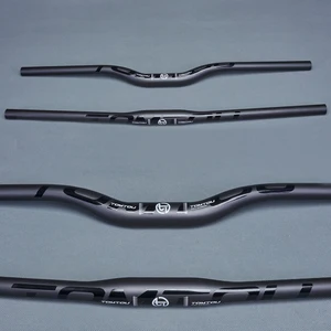 Руль горного велосипеда TOMTOU полностью из углеродного волокна, детали для горного велосипеда, подъем или плоский руль, матовый черный глянцевый логотип