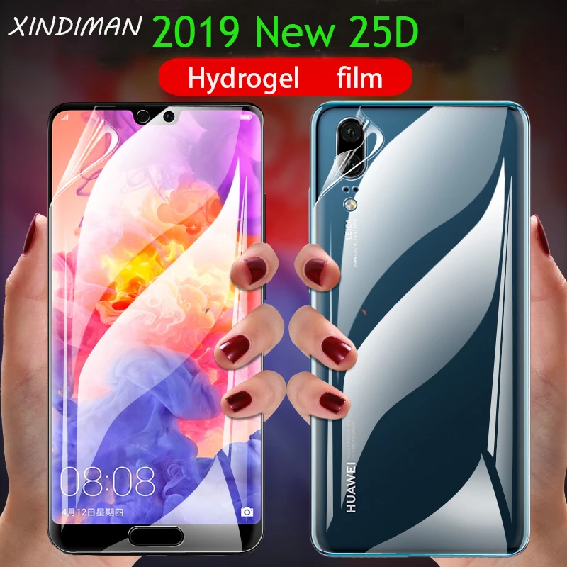 Передняя+ задняя Гидрогелевая пленка для huawei P20 P20lite P20pro, Защитная пленка для экрана huawei Psmart P20lite2019 P10 P10plus P10lite