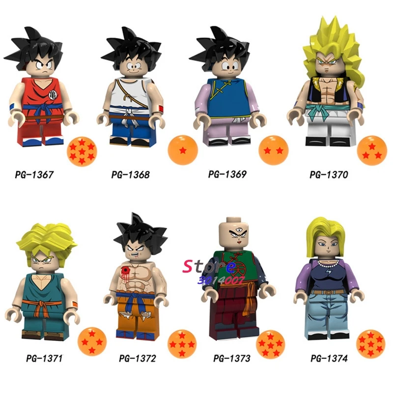 Один строительный конструктор Dragon Ball Z Goku Gotenks Torankusu Tien Shinhan Android 18 лазурит Коллекция игрушек для детей