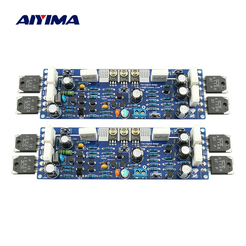 AIYIMA 2Pcs Power Amplifier Audio Board L12-2 Sound Amplifier Stereo Class A Amp 2 Channel Ultra-low Distortion