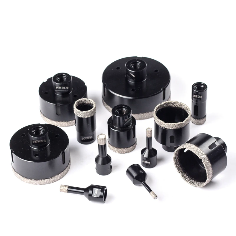 

Free Shipping 1pc M14 Thread Dry Vacuum Brazed Diamond Drilling Core Bit Ceramic Tile Hole Saw Granite Marble Drill Bits