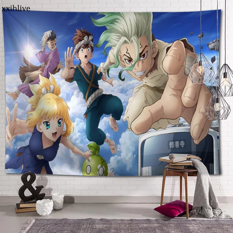Настенный гобелен с японским аниме Dr. Stone декоративный фон декор для гостиной