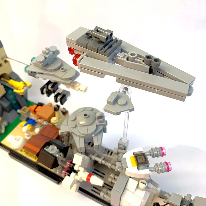 

MOC Modular City Bricks Skyline Architecture Model Compatible With Space Wars Scene Building Blocks Educational Toys For Kids