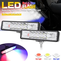 2x led headlight white drl motorcycle driving fog light brake flash lamp red 20w