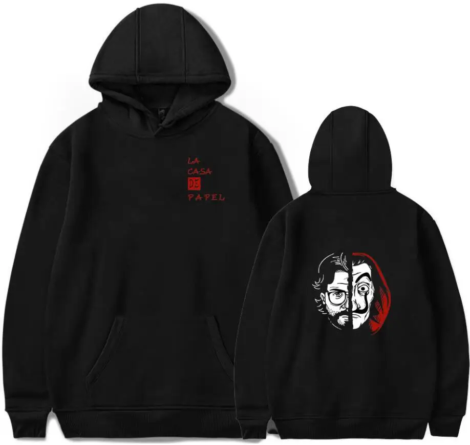 Новые весенние толстовки с капюшоном для игр бумажный дом бумажные мужчин