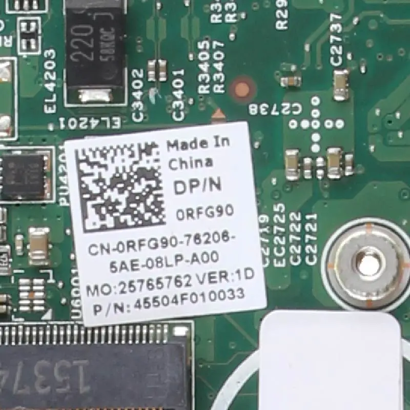 CN 0RFG90 материнская плата для ноутбука DELL ChromeBook 13 7310 14271 1 Материнская SR215 с 4 Гб
