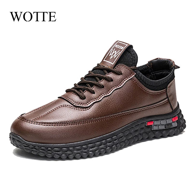 

Men Casual Shoes Light Leather Casual Shoes 2021 Spring Male Outdoor Walking Shoes Comfortable Mens Sneakers Soft Loafers Shoes