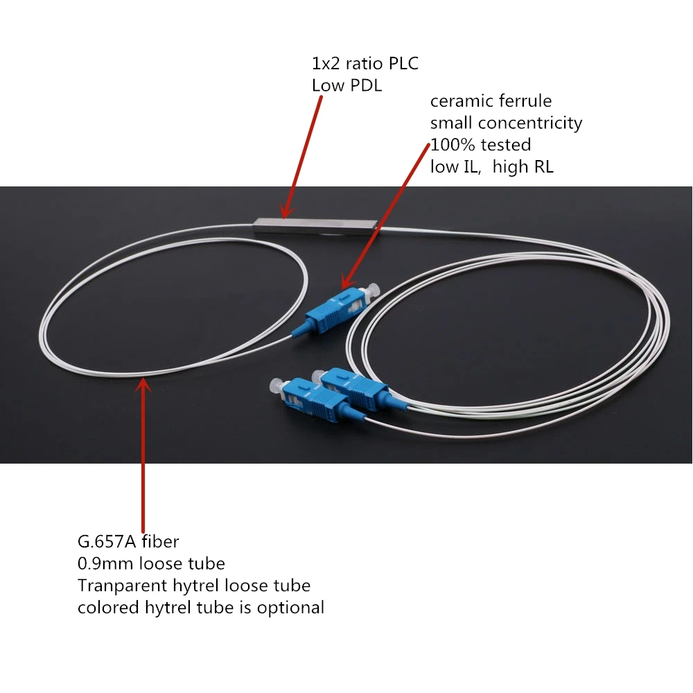 10 шт. 1X2 FTTH мини-трубчатый ПЛК-сплиттер 1x2 оптический