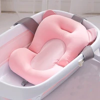 baby shower bath tub pad non slip bathtub seat support mat newborn safety security bath support cushion foldable soft pillow