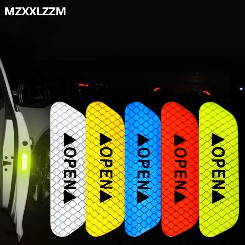 4 шт./компл. светоотражающие наклейки на двери автомобиля | Автомобили и мотоциклы