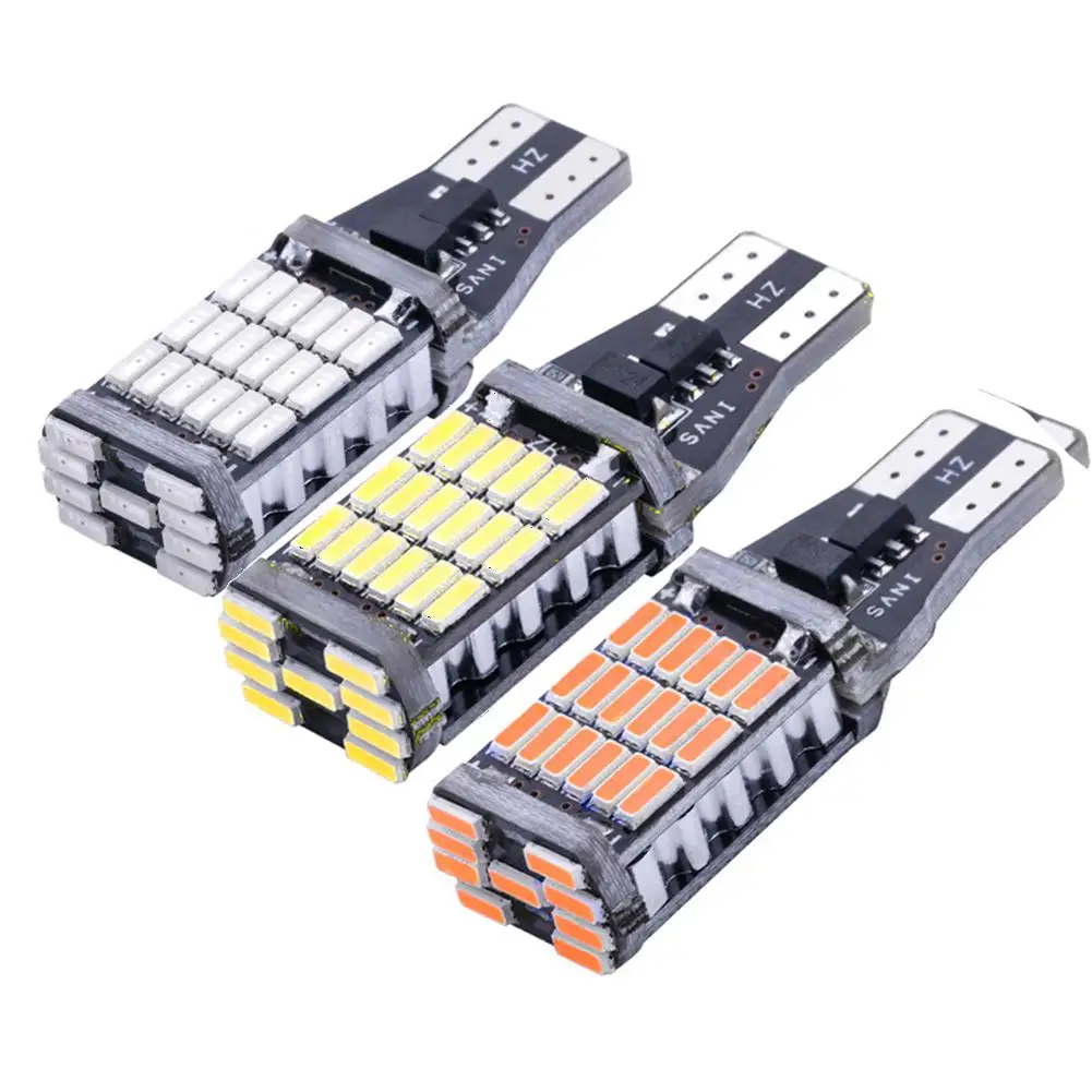

2 шт., автомобильные светодиодсветодиодный лампы T15 4014 45SMD