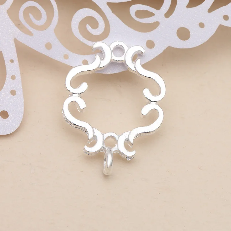 100pcs Zinc Alloy Metal Casted Hollow Vine Flower Pendant Connectors Charms Bracelet Earrings Making DIY Jewelry Accessories | Украшения и