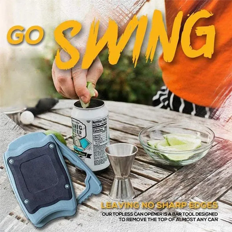 

Manual Smooth Edge Can Opener Portable Easy to Use No Sharp Edges Leaving Food Grade Stainless Steel for 8-19 oz Beverage Cans