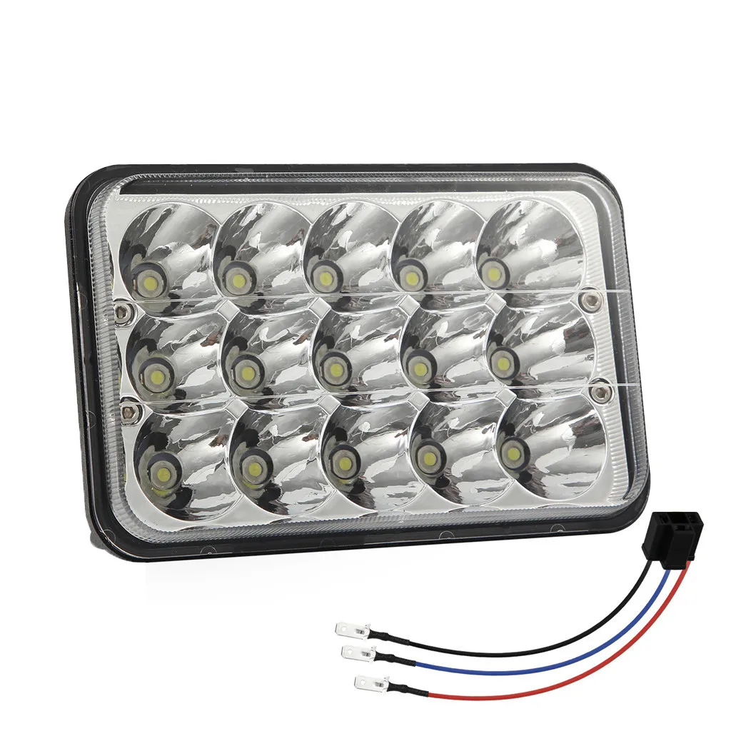 Square 3 Row 4x6 150W LED Headlight DRL Hi/Lo Sealed Beam Projector Driving Lamp Off-Road Flash Lights Fog #zer | Автомобили и