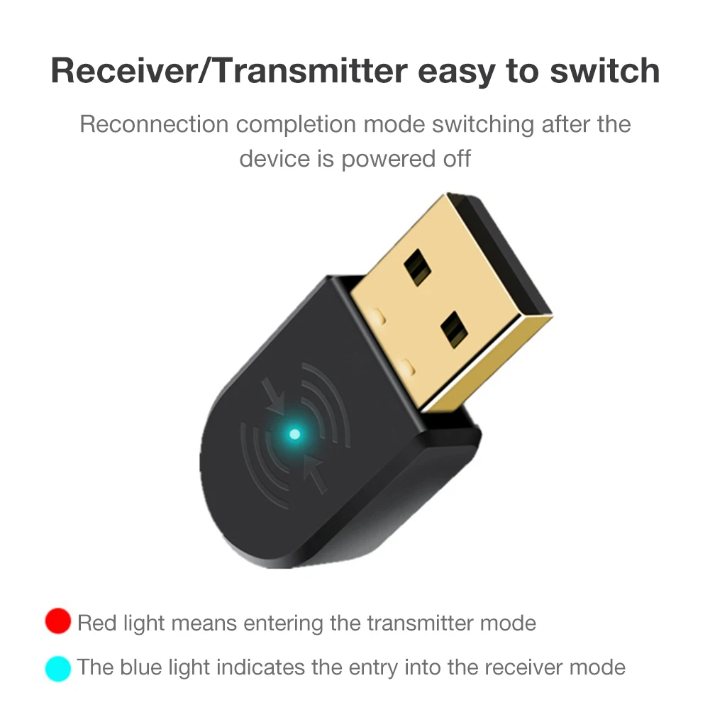 Беспроводной usb адаптер Bluetooth для ПК ключ 5 0 аудио приемник передатчик Встроенный