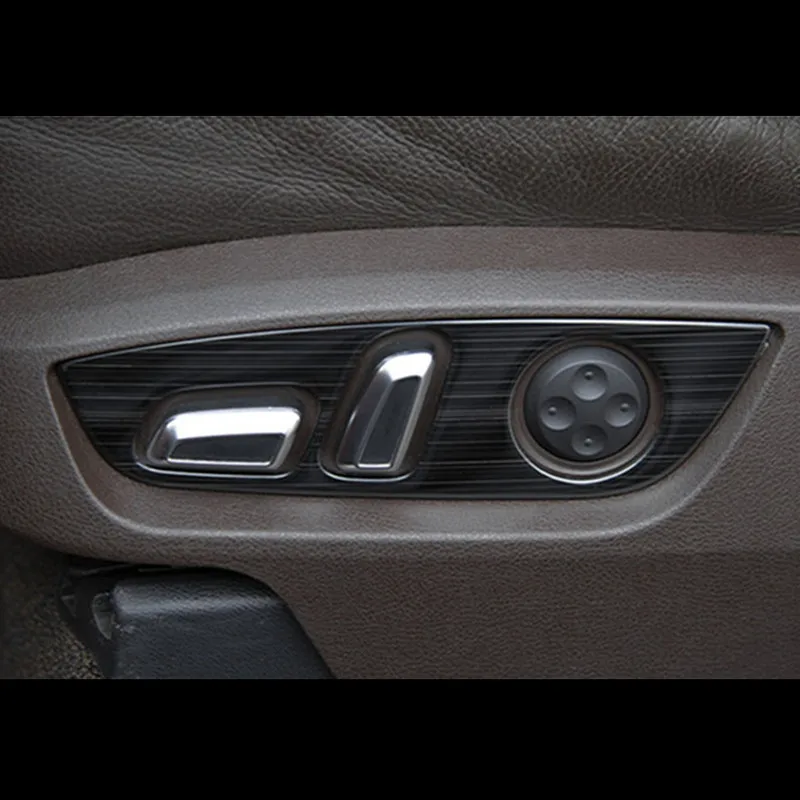 

Car Door Seat Adjust Buttons Decoration Frame Covers Switch Panel Stickers Trim For Audi Q7 2008-15 Interior Auto Accessories