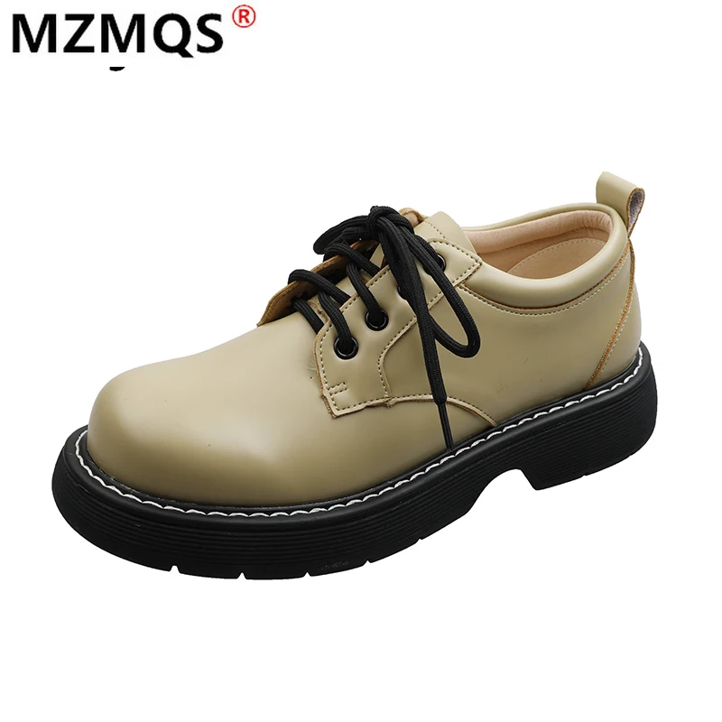 

2021 Women's Flats Lace Up Non-Slip Concise Shallow Mixed Colors Women's Loafers All-match Handmade Casual Office Ladies Loafer