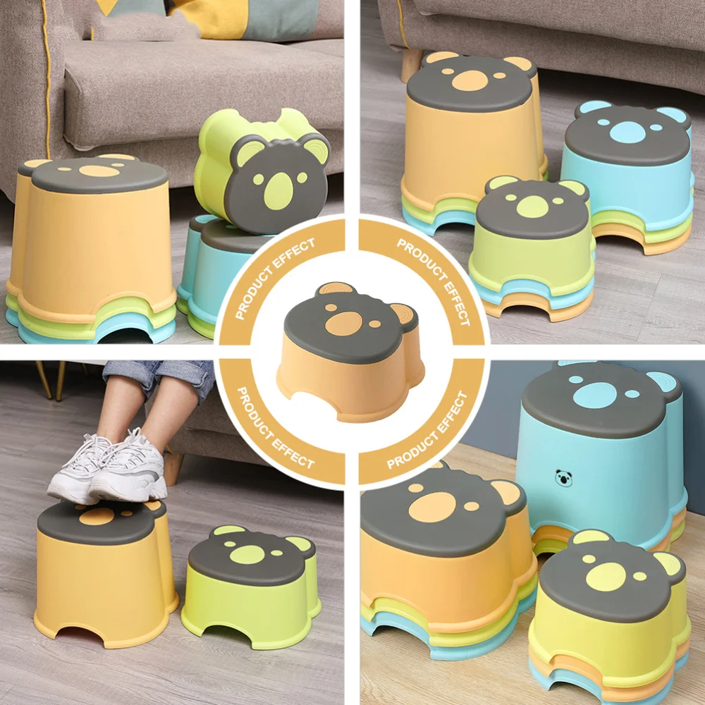 

1Pc Anti-skid Children Stool Household Small Low Stool Cartoon Stool for Home