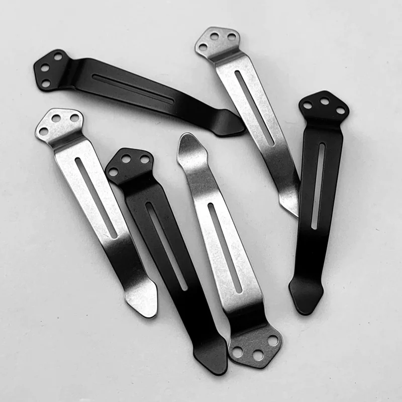 

Custom Titanium Alloy Pocket Knife Back Clip For Benchmade Griptilian 581 940 ZT Zero Emerson CQC Folding Waist Clamp DIY Make