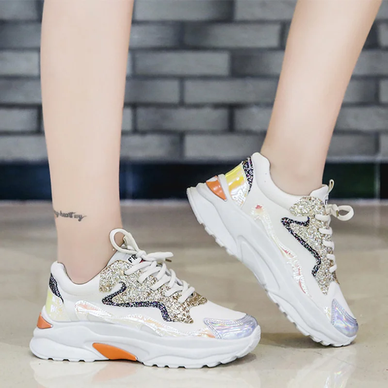 Женская Вулканизированная обувь из искусственной кожи на шнуровке Женские