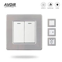 avoir light switch onoff button wall switch eu fr plug usb power socket rj45 tv port outlet lamp light