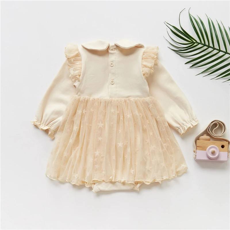 Мягкое дышащее платье принцессы для девочек Осеннее кружевное Сетчатое с