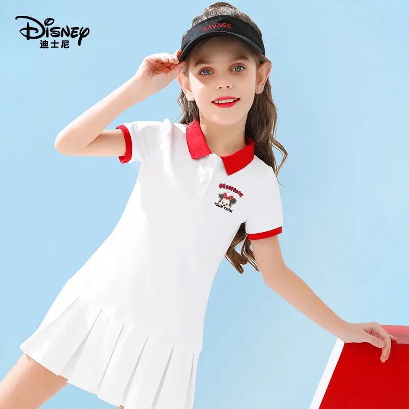 

Детская дышащая одежда Disney, летнее платье принцессы для девочек, газовая юбка, длинная юбка для девочек