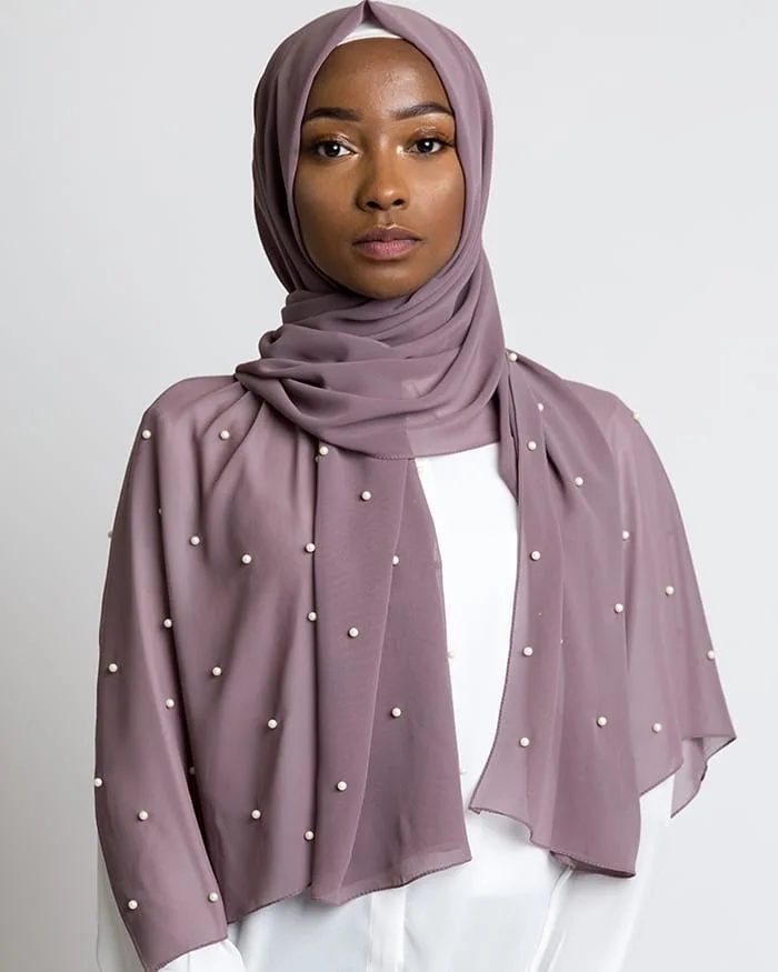 

10 шт./лот пузырьковый шифон с жемчугом, женский длинный простой хиджаб, сплошной цвет, мусульманский хиджаб, шарф, тюрбан, головной платок