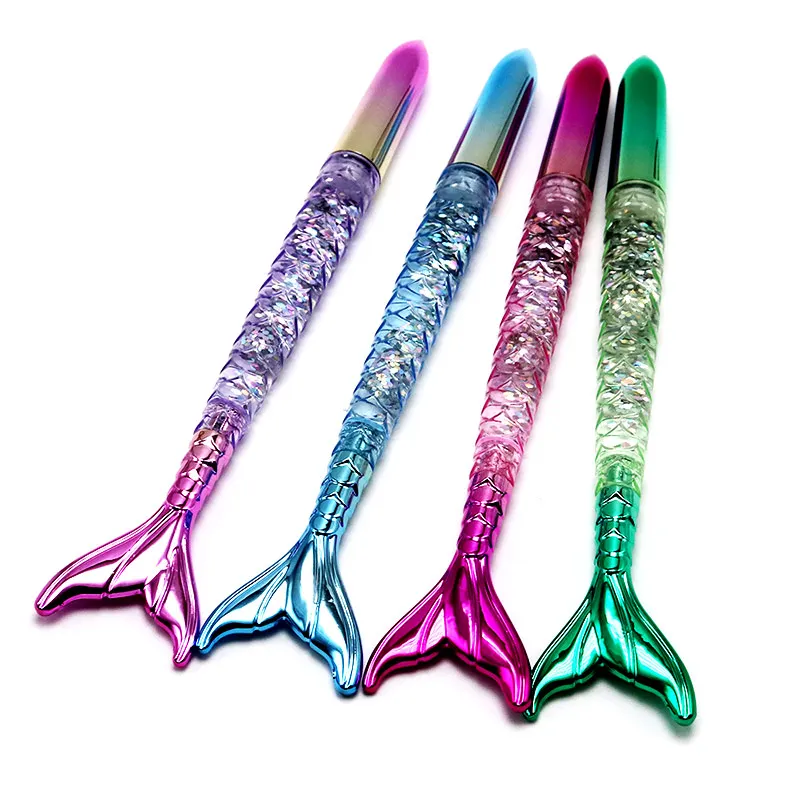 

4Pcs Kawaii Mermaid Ballpoint Pen 1.0mm Blue Ink Ball Pen Bullet Point Office School Writing Stationery Cute Signature Pens Gift