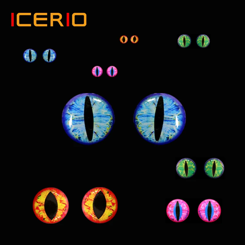 ICERIO 50 шт. 3D 4D искусственный глаз Дракона Для подвязки растяжек рыбы деревянные