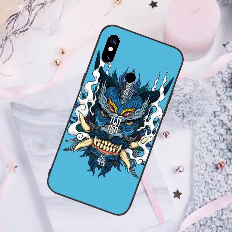 

Japanese samurai oni mask Phone Case For Xiaomi Mi A1 A2 5 6 6PLUS 8 9 SE Lite MIX 2 2S MAX 2 3 Pocophone F1