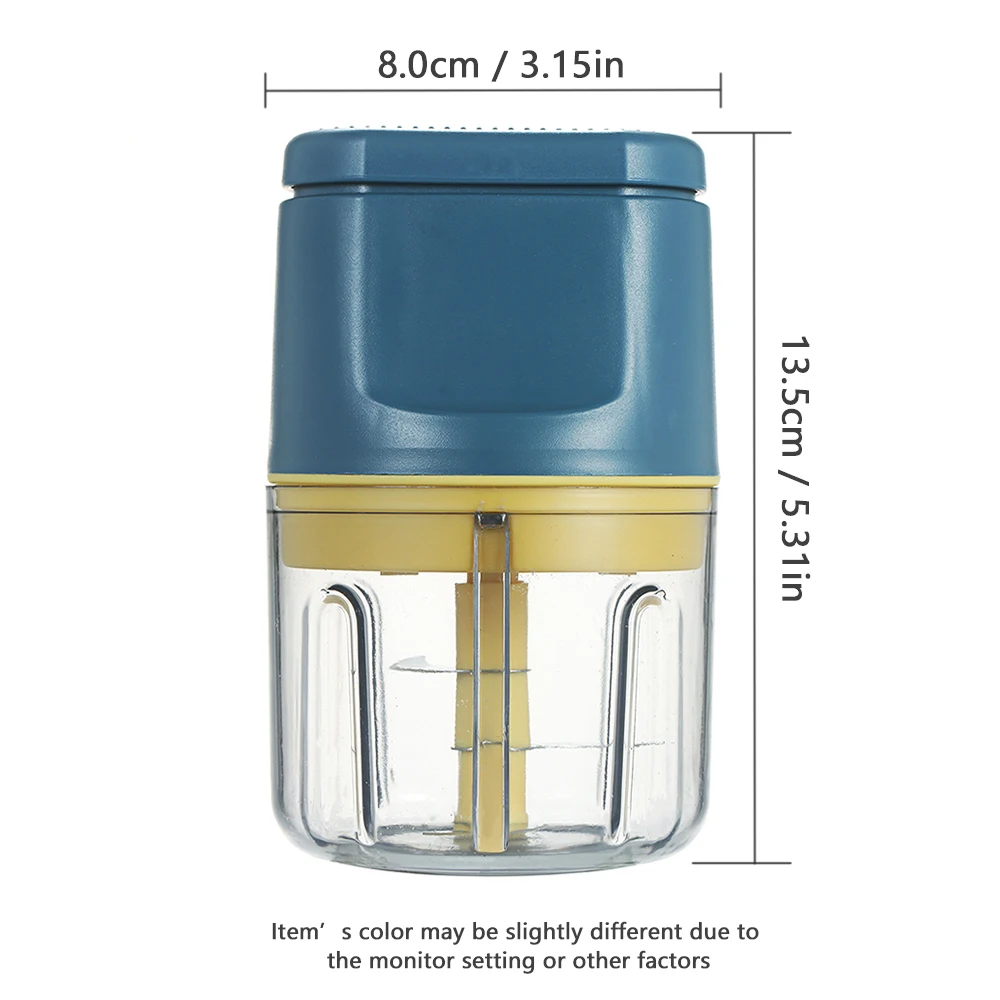 

230ml Portable Garlic Blender Electric Food Chopper Processor Mini Onion Choppers Mini Food Mixer Multifunctional Garlic Press