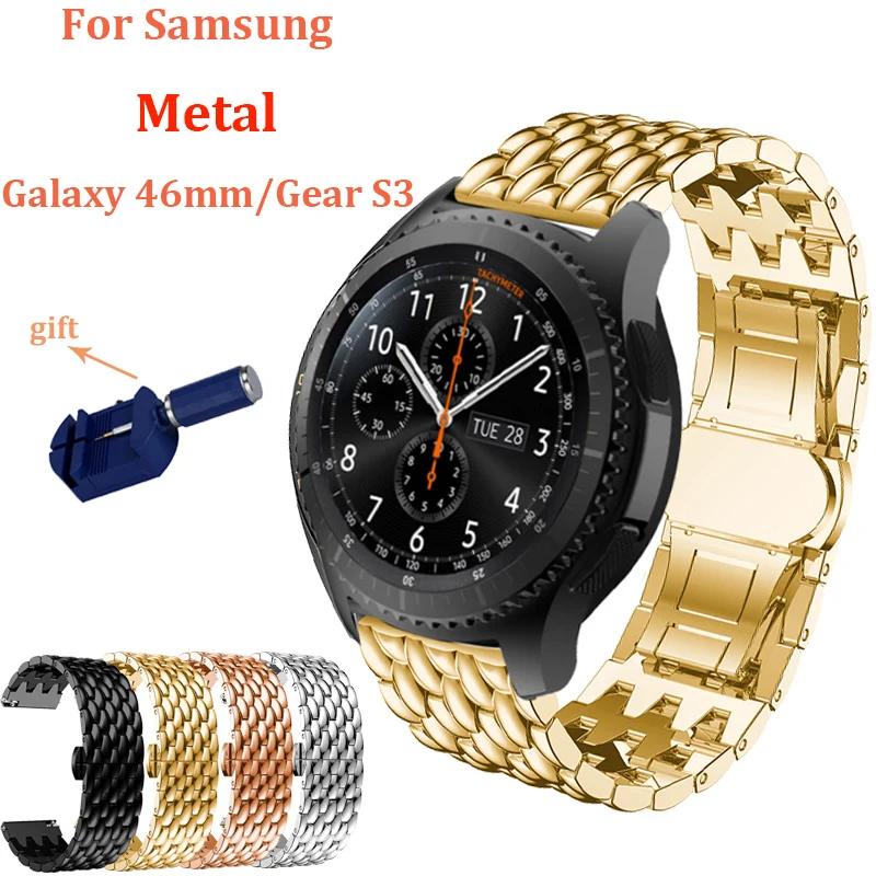 22 мм для samsung gear S3 Galaxy watch 46 мм металлический ремешок Замена для huawei watch GT ремешок умные аксессуары дропшиппинг