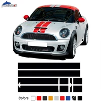 car engine cover hood bonnet stripe sticker roof trunk decal for mini cooper coupe r58 cabrio r57 roadster r59 jcw accessories