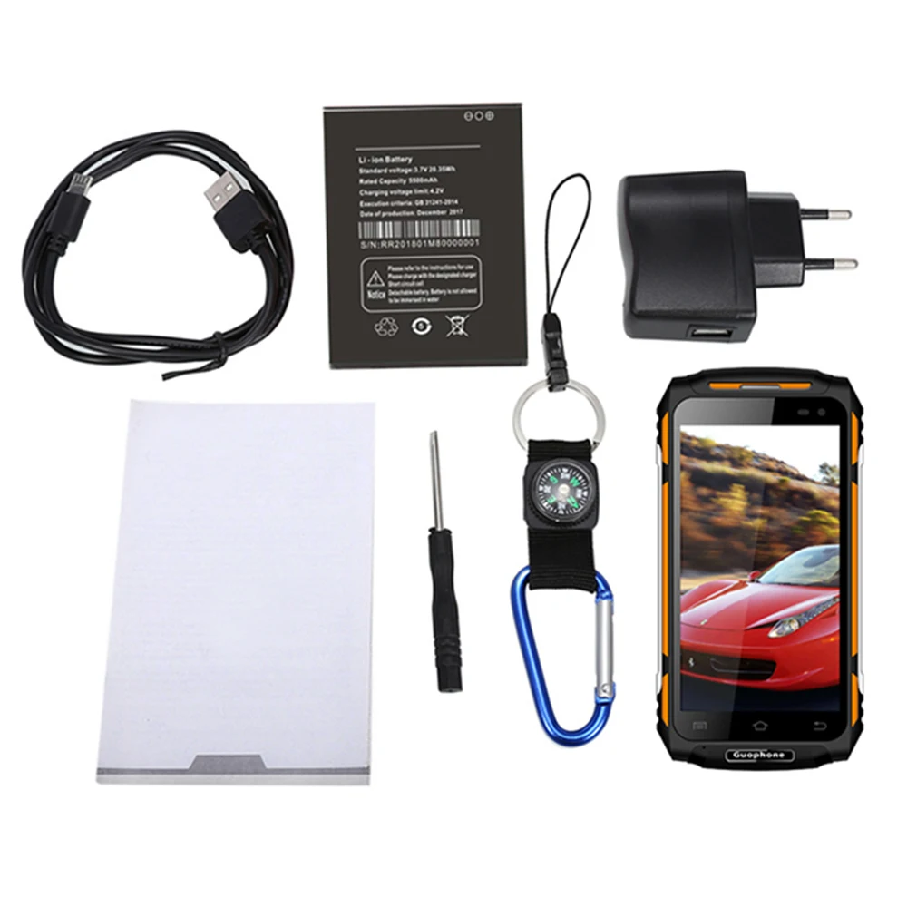 Guophone X2 5500 мАч 5,0 дюймов Android 6,0 gps MTK6737 четырехъядерный 2 Гб ОЗУ 16 Гб ПЗУ 8MP 3g WCDMA LTE Land Rover X2