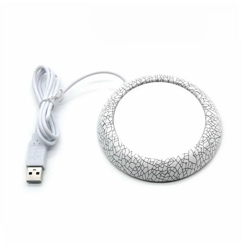 style D Hoomall 1 шт., USB подогреватель чашек из древесины, портативный коврик для кружек для напитков, электрический подогреватель кружек - Цвет: style D
