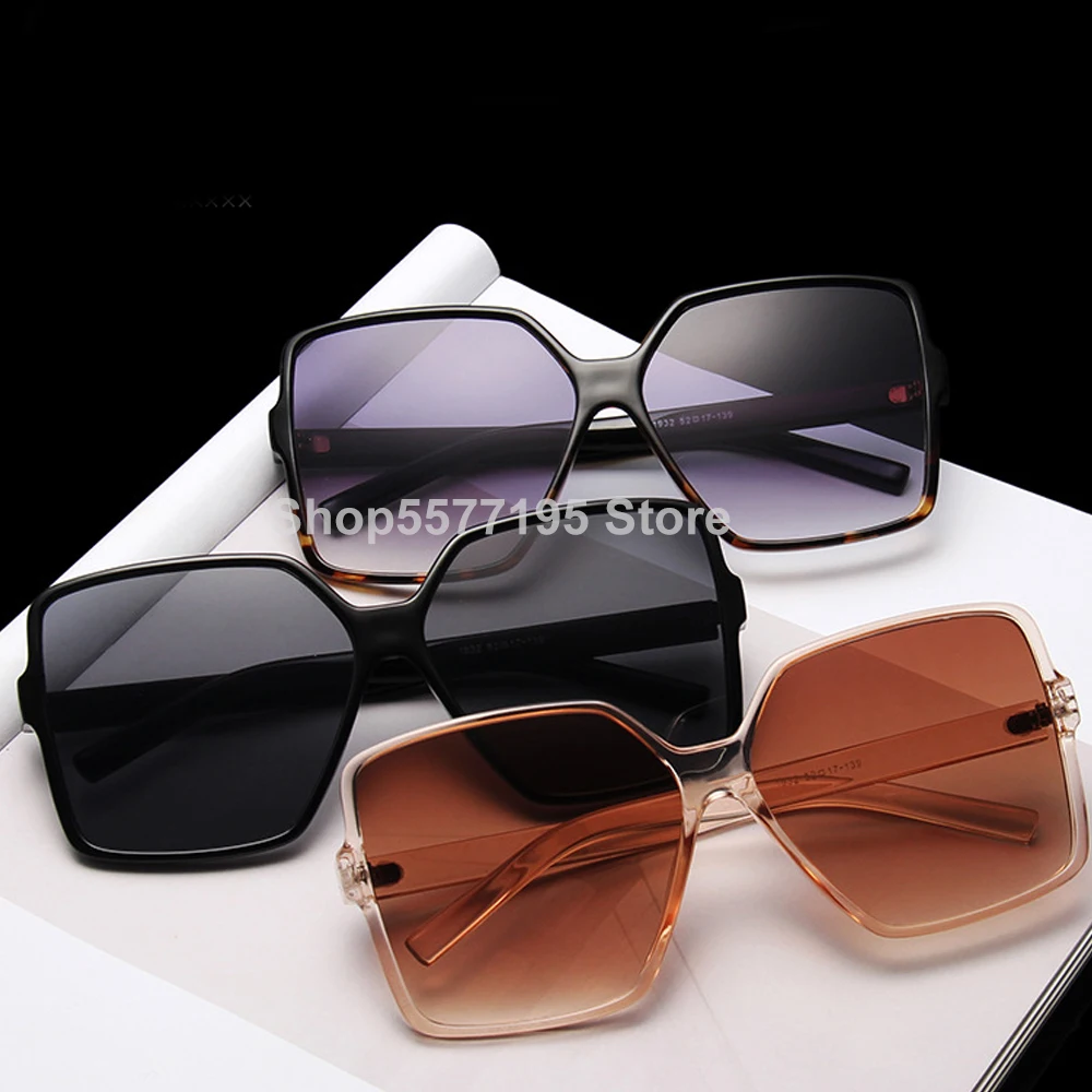 

Higody Fashion Women Oversize Sunglasses Gradient Plastic Brand Designer Female Sun Glasses UV400 lentes de sol mujer