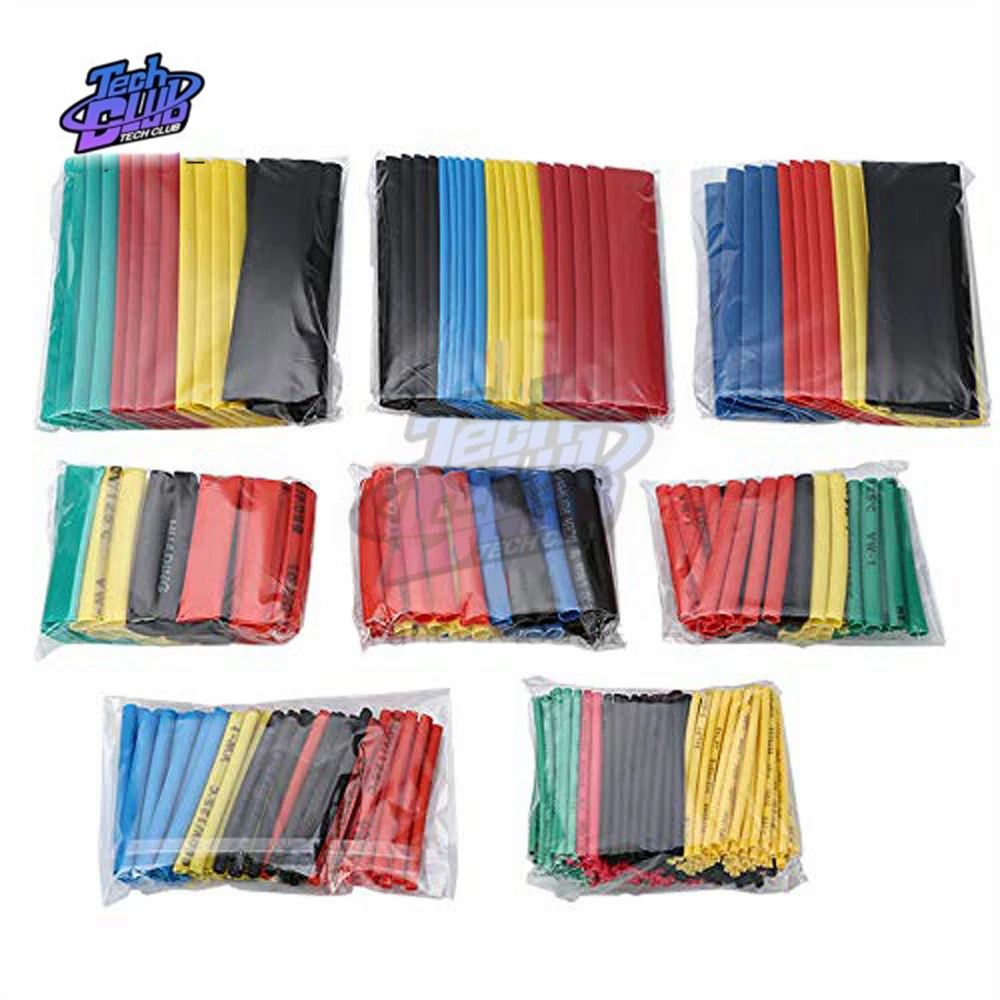 400 шт./лот термоусадочная трубка из полиолефина 8 размеров 1 14 мм 2:1 провод