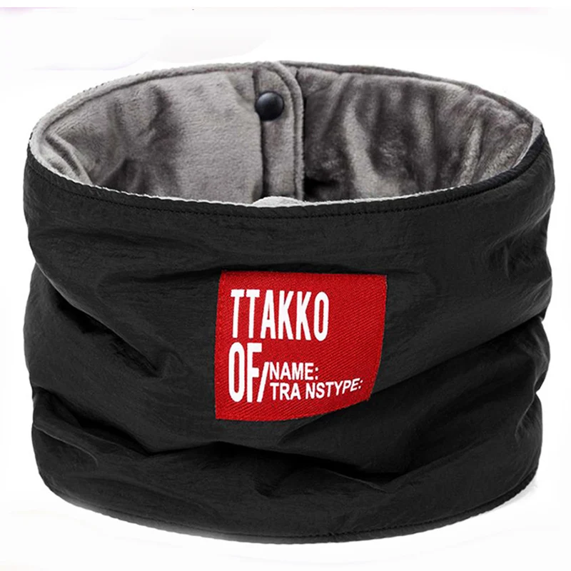 Зимний теплый шарф кашемировый на пуговицах вязаный шею хомут шаль в стиле хип