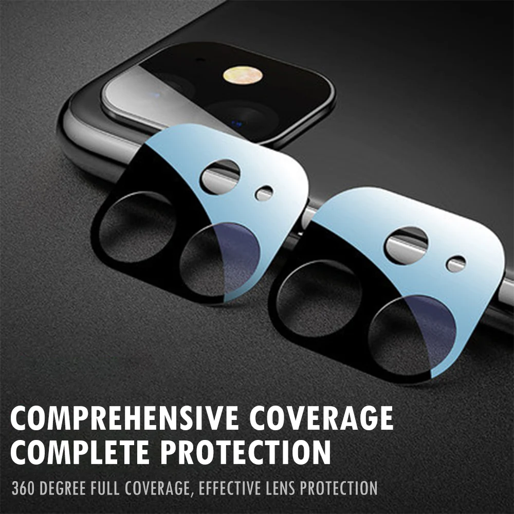Для iPhone 11 Pro Max 3D полноразмерная задняя крышка для объектива камеры защита экрана