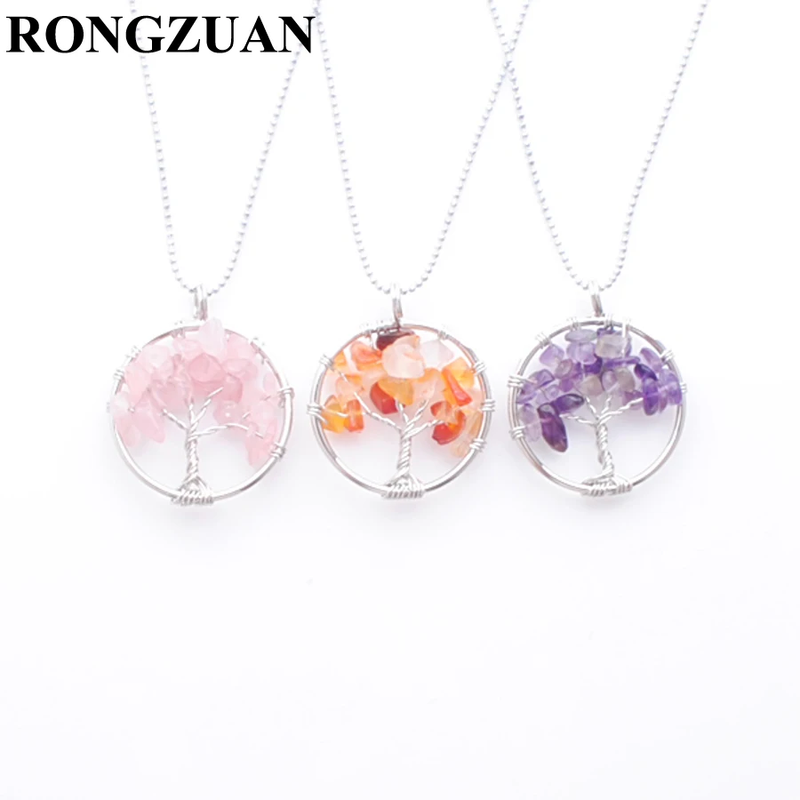 Круглые бусины с кристаллами 7 чакр аметист 18 дюймов|Подвески| |