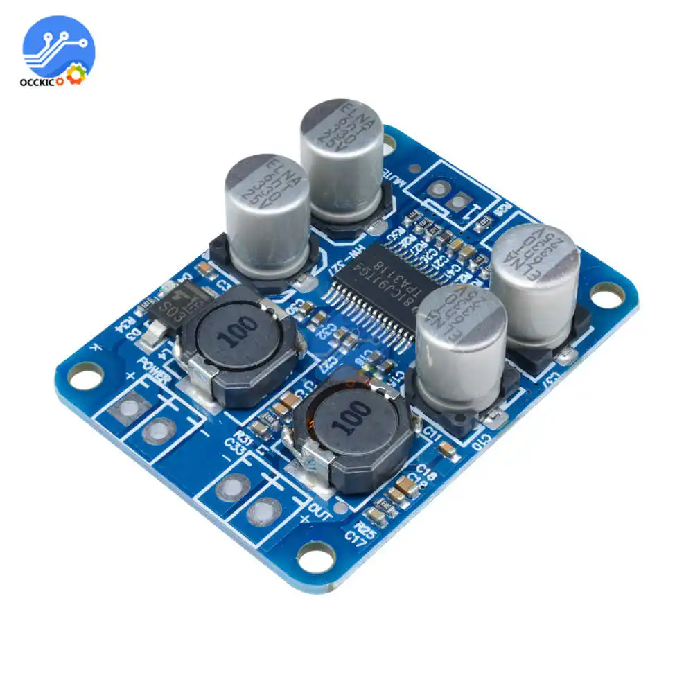 

DC8-24V TPA3118 PBTL 60W Mono Digital Audio Amplifier Board AMP Module Chip 1X60W 4-8 Ohms Replace TPA3110 For Arduino