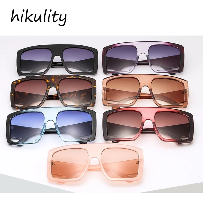 

wholesale oversize one piece square women sunglasses 2020 new fashion vintage big shield sun glasses men hip hop gradient shades