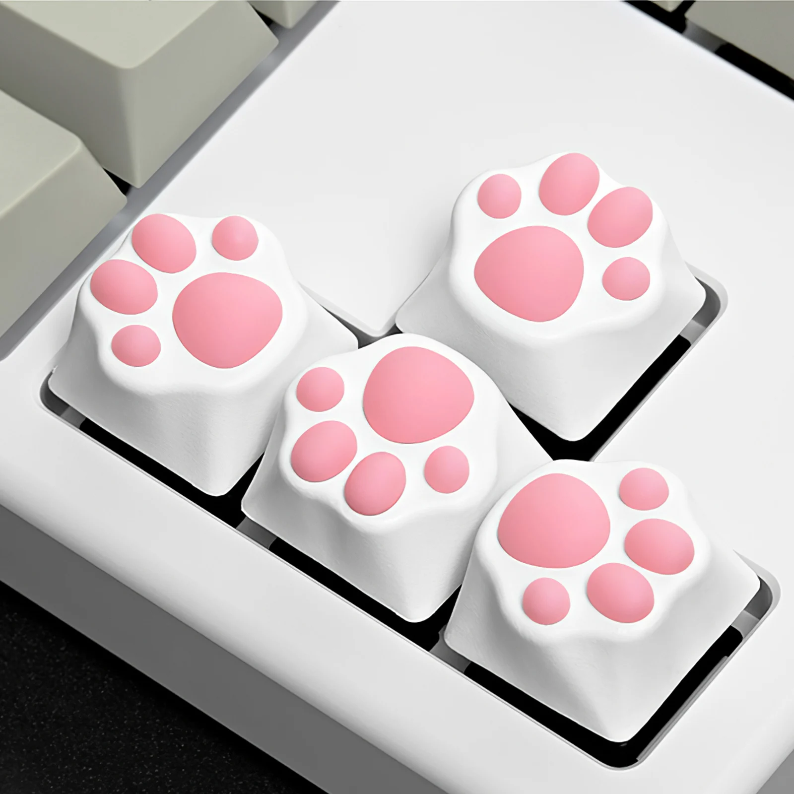 

Metal Keycap Metal and Silicone Cat Paw Shape Keycap Cat Claw Keycap Cat Claw Key Cover for Mechanical Keyboard Cat Palm Keycap