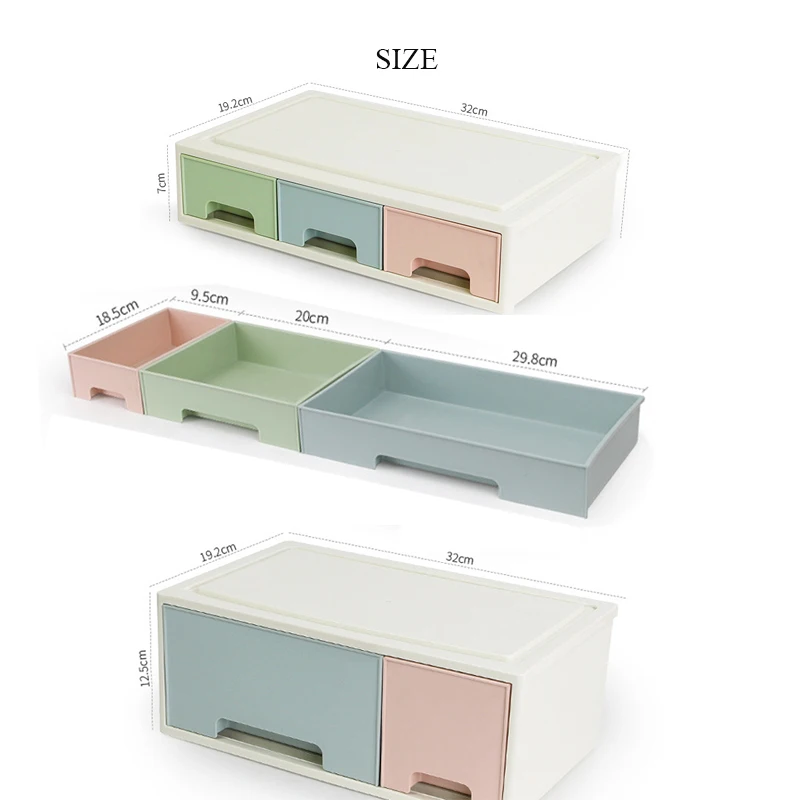 

DIY Combinable Storage Box Large Capacity Cosmetic Makeup Drawer Organizer Jewelry Desktop Drawer Sundry Sorting Container