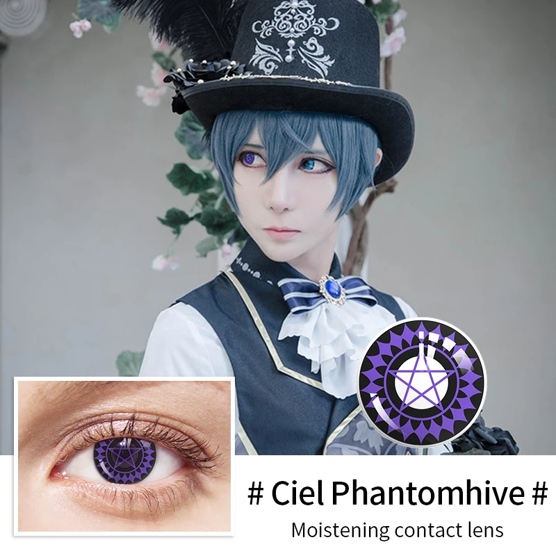 nideyanj 2pcs pair sharingan contact lenses cosplay red lens eyes sharingan colored contacted lenses for eyes free global shipping